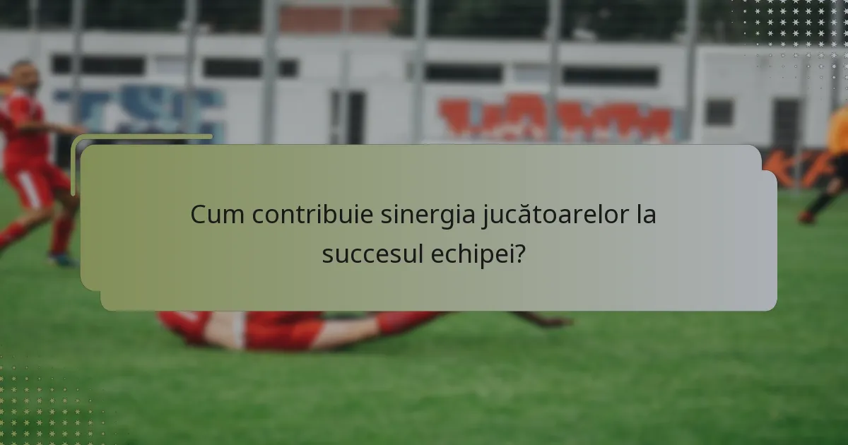 Cum contribuie sinergia jucătoarelor la succesul echipei?